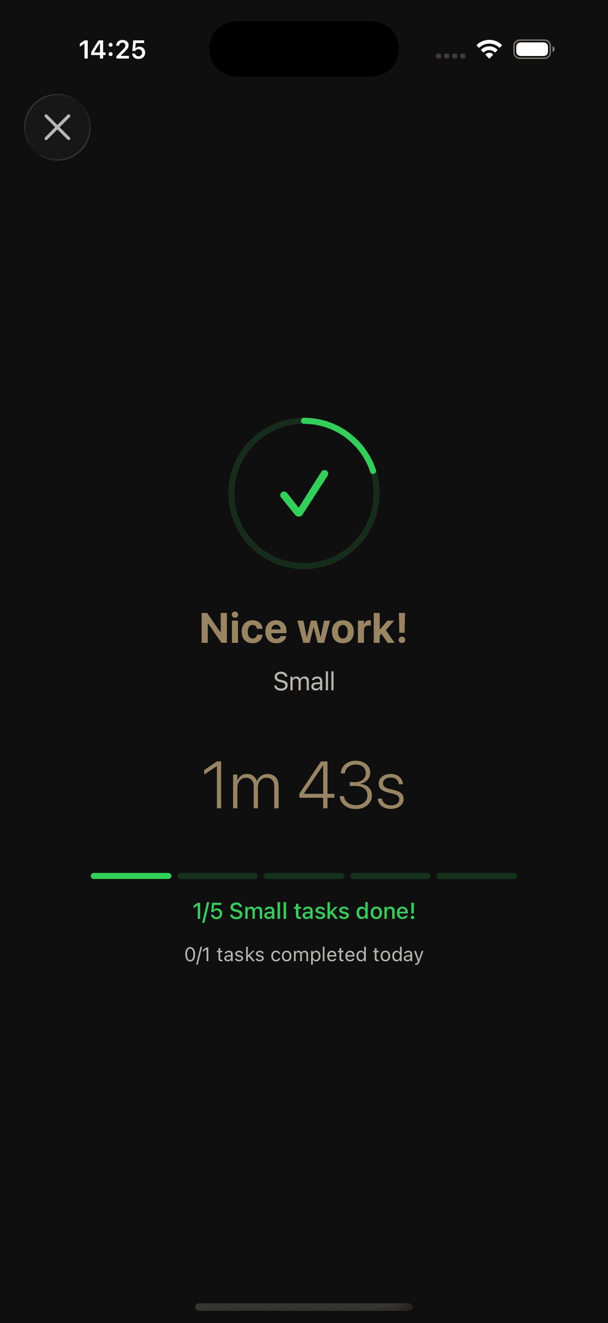 Session complete